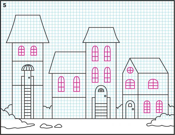 Домик по клеточкам