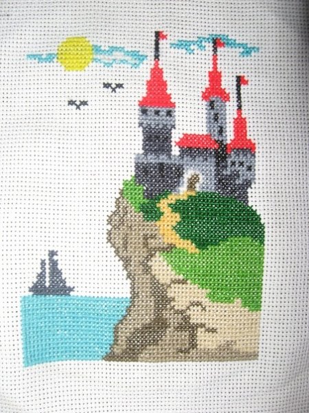 Рисование по клеточкам замок