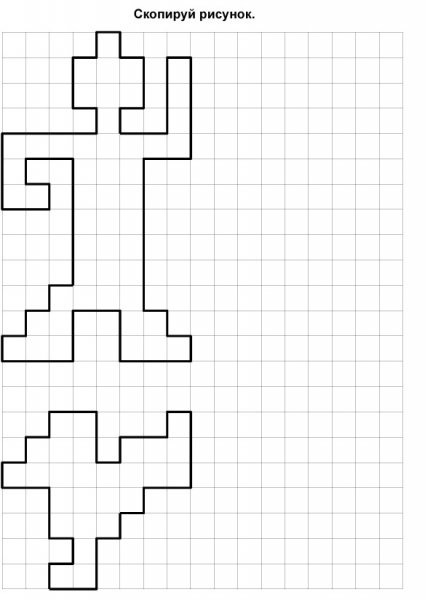 Раскраски по клеточкам для новичков