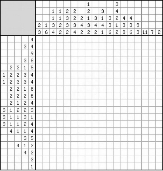 Японские кроссворды черно-белые