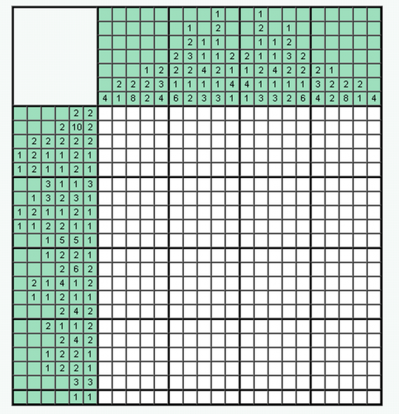 Детские японские кроссворды