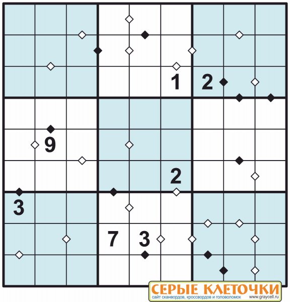 Судоку серые клеточки для печати