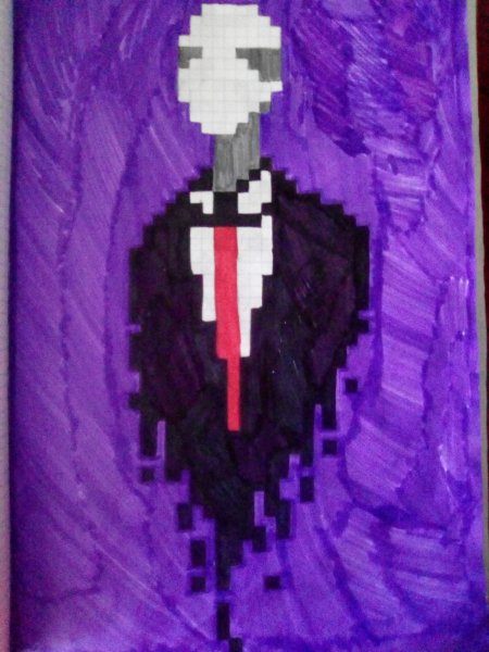 Слендермен по клеточкам и крипипаста