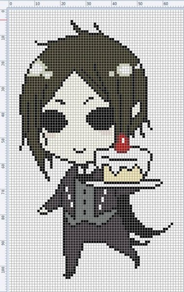 Схема вышивки аниме