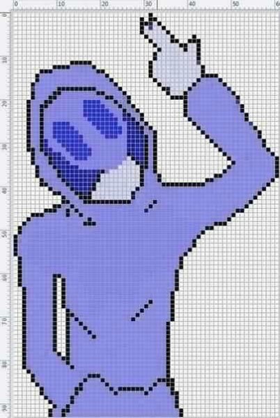 Рисунки по клеточкам в тетради крипипаста