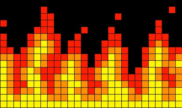 Огонь по клеточкам