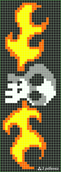 Схемы прямого плетения огонь