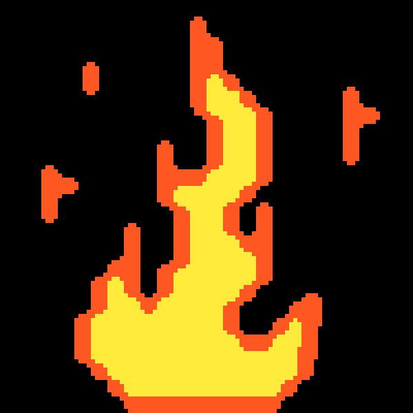 Огонь в стиле Pixel Art