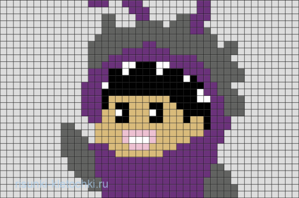 Рисунки по клеточкам Корпорация монстров