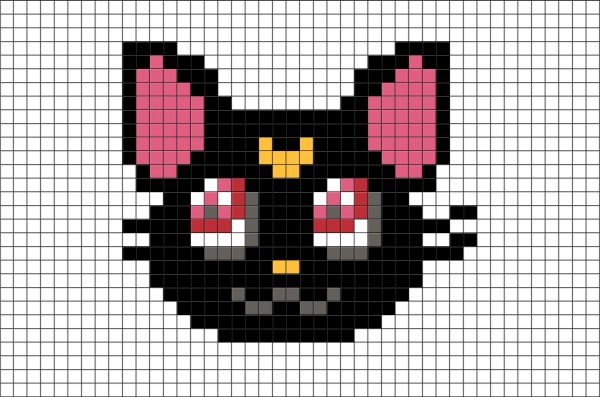 Пиксель арт схемы котиков