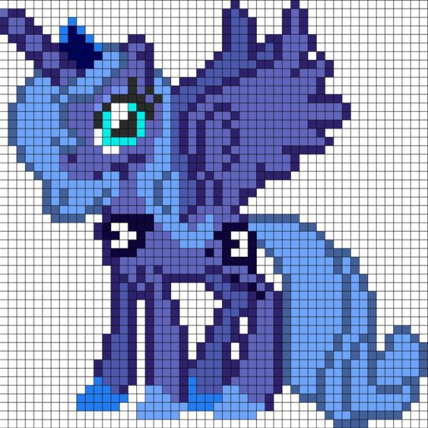 Рисовать по клеточкам пони