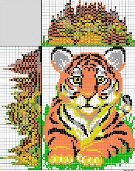 Вышивка крестом цветные японские кроссворды