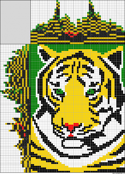 Японский кроссворд тигр