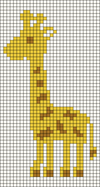 Рисунки по клеточкам Жираф