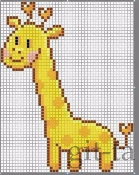 Жирафик по клеткам