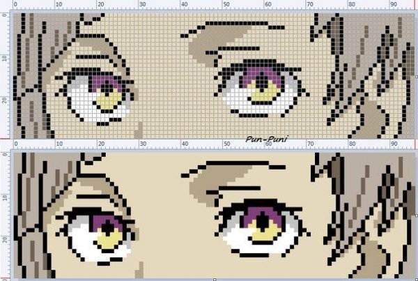 Схемы фенечек аниме глаза