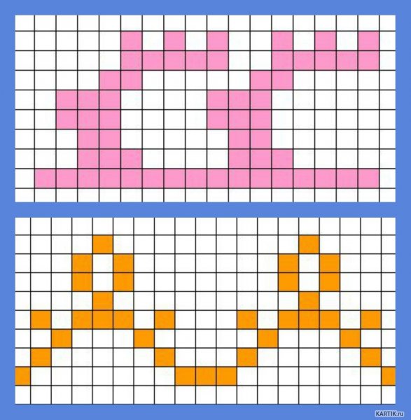 Разные узоры по клеточкам