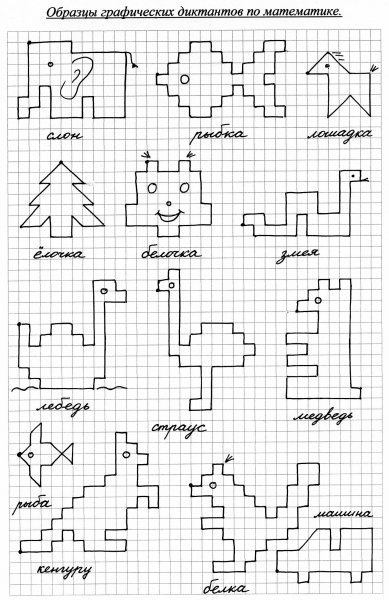 Образ графического диктанта по математике
