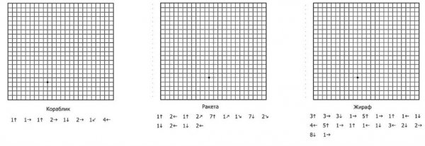 Графический диктант по стрелочкам для дошкольников