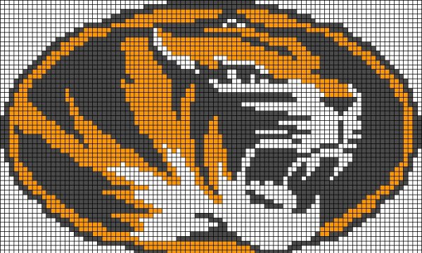 Рисунки по клеточкам тигр