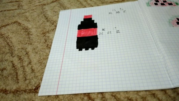 Рисунки по клеточкам Кока кола