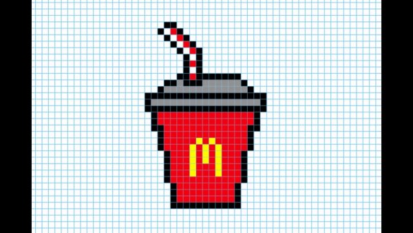 Рисование по клеткам макдональдс