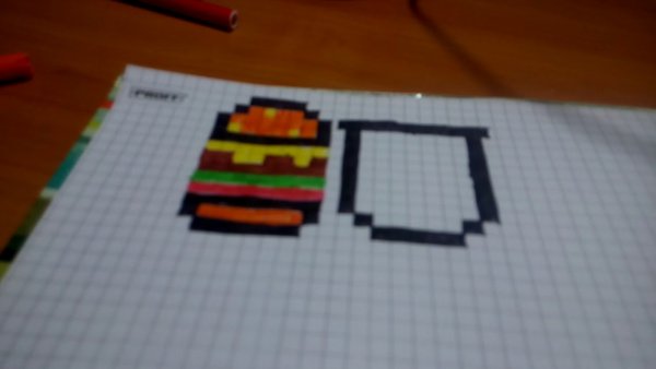 Рисование по клеточкам Кока кола