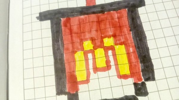 Рисование по клеточкам Кока кола