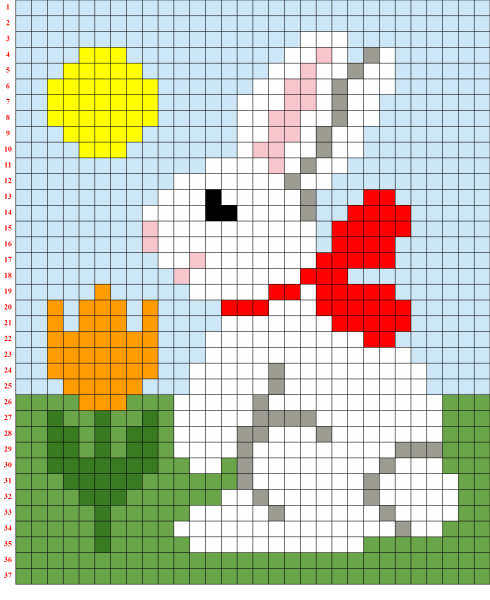 Рисование крестиком по клеточкам