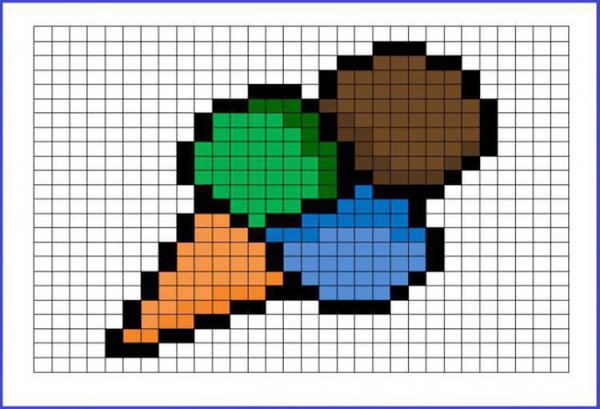 По клеточкам легкие