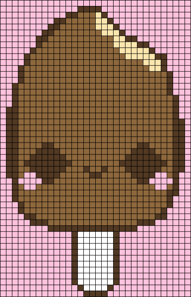 Рисунок мороженого по клеточкам