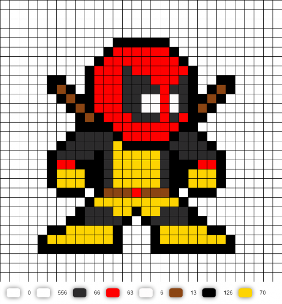 Дэдпул по клеточкам