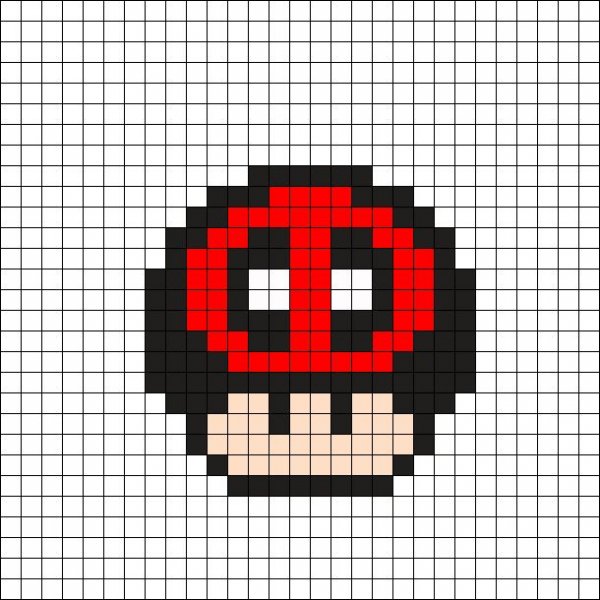 Пиксельные рисунки грибы