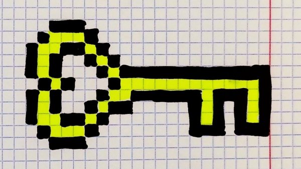 Рисование по клеточкам ключик