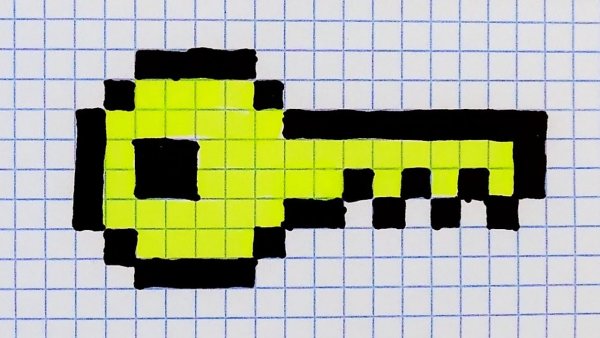 Рисование по клеточкам оружие