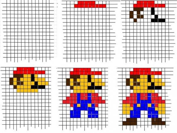 Маленький Марио по клеткам