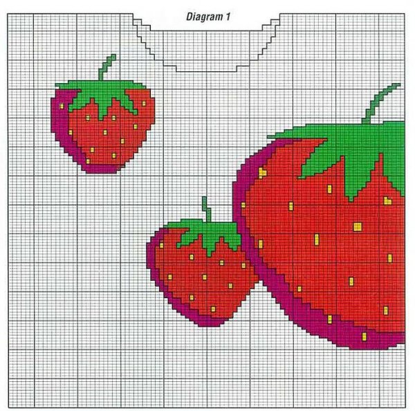 Жаккард клубника