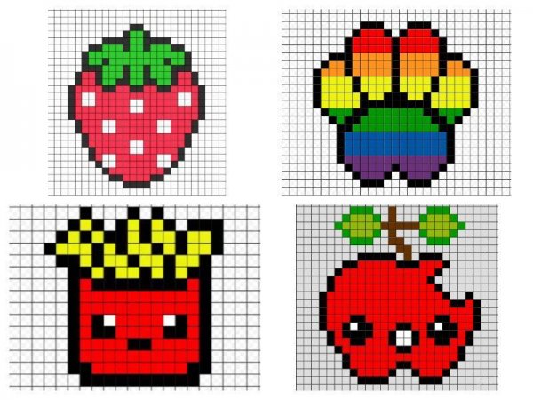 Рисунки по клеточкам маленькие и легкие