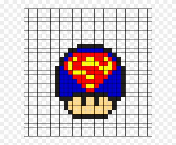 Рисунки по клеточкам гриб