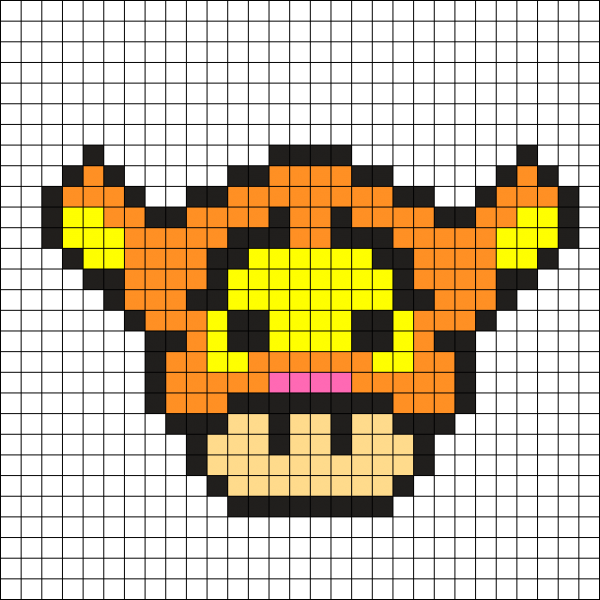 Рисунки по клеточкам гриб