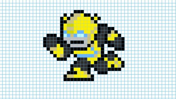 Рисунок робота в клеточку