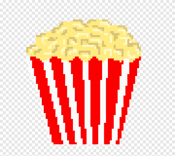 Ведро попкорна пиксель