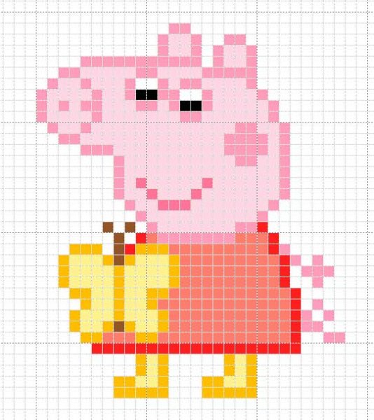 Свинка Пеппа в клеточку