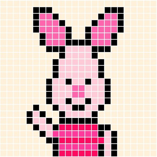 Свинка по клеткам