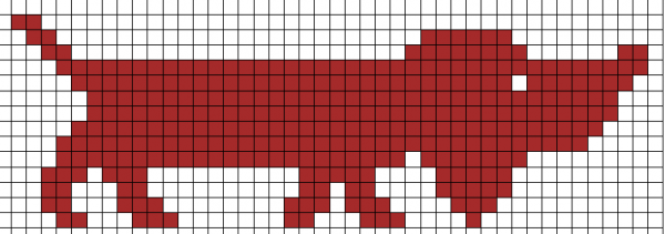 Такса по клеточкам