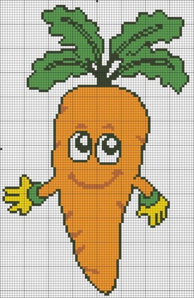 Вышивка морковь