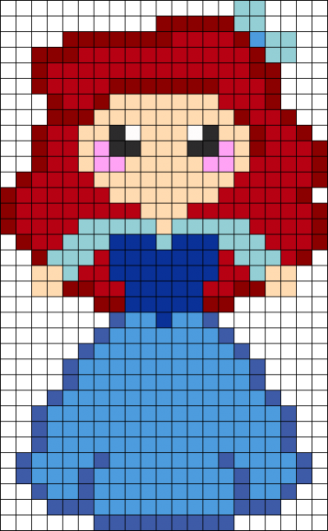 Принцессы Диснея по клеточкам