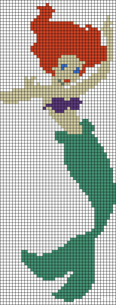 Русалка по клеткам