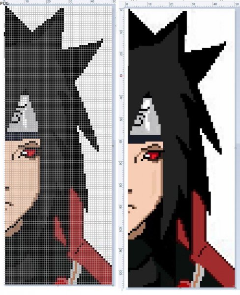 Вышивка крестом аниме Наруто Итачи