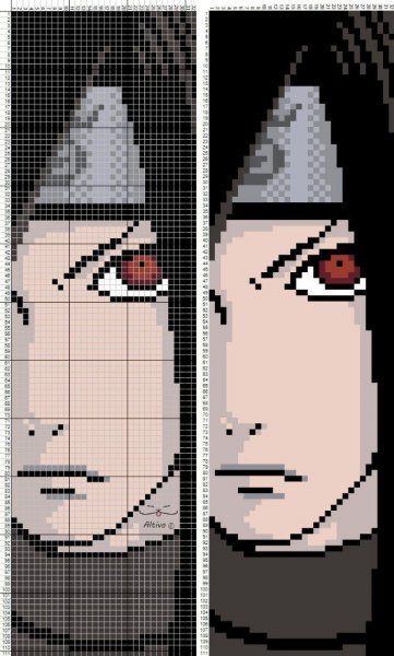 Схемы для вышивки крестиком аниме Наруто